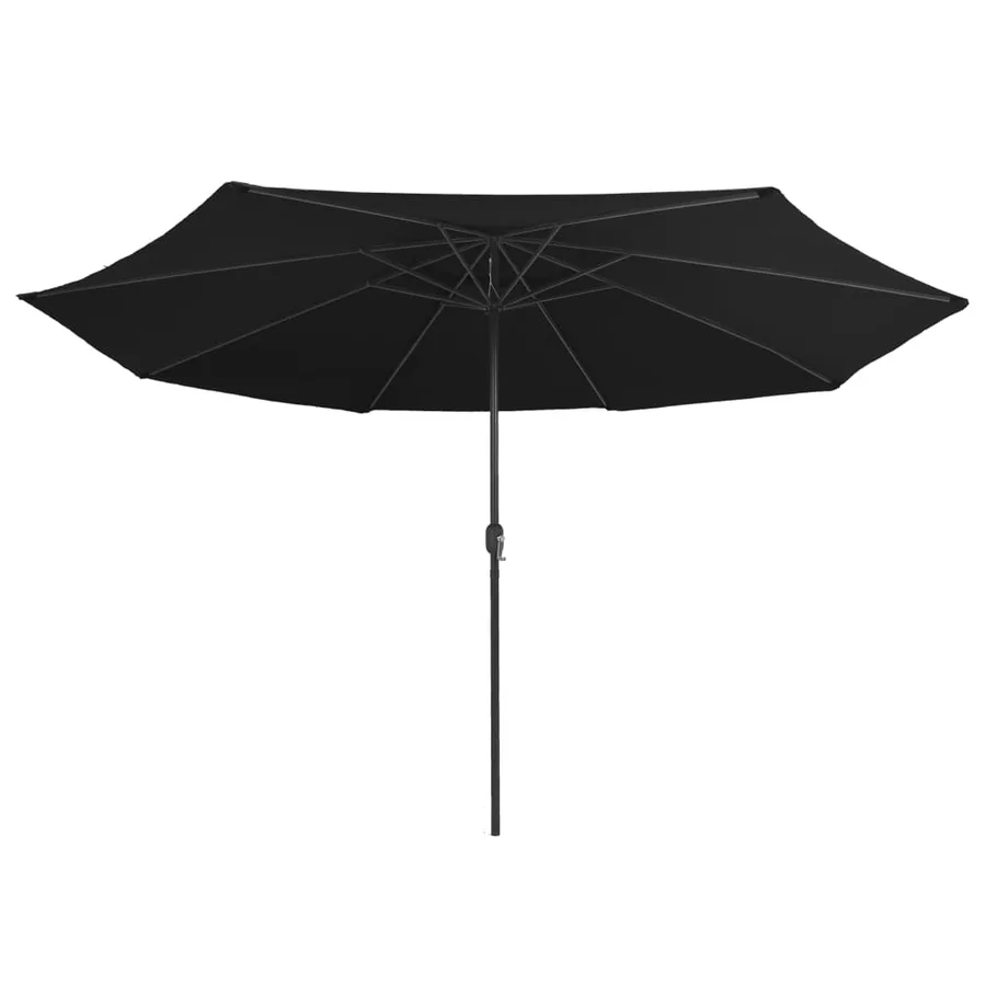 Parasol de jardin avec mât en métal 390 cm noir - 3