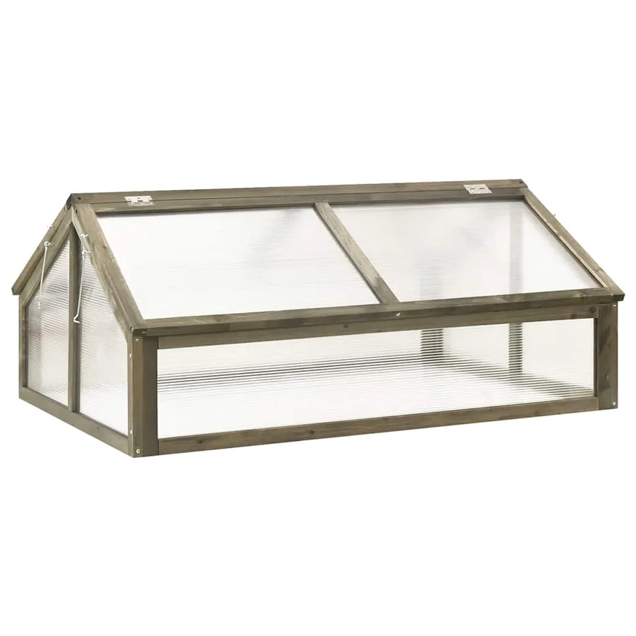 Serre Gris 114x80x50 cm Bois de sapin