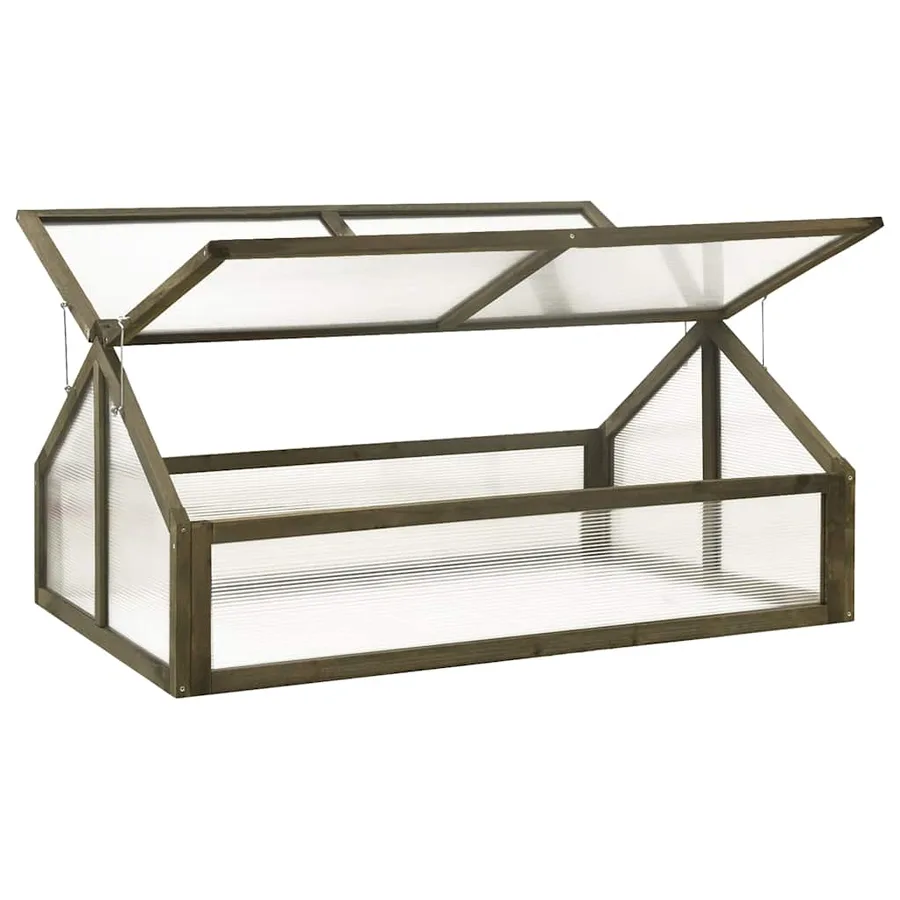 Serre Gris 114x80x50 cm Bois de sapin - 2