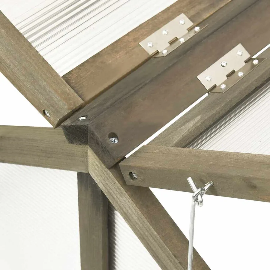 Serre Gris 114x80x50 cm Bois de sapin - 5
