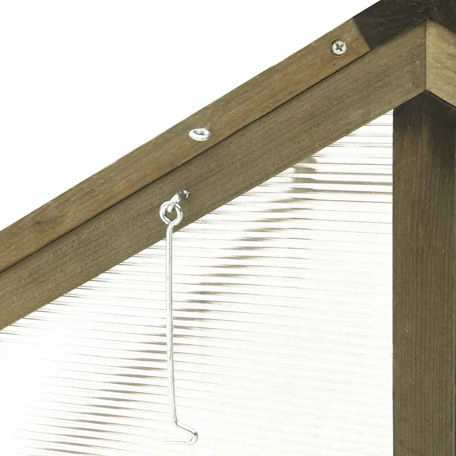 Serre Gris 114x80x50 cm Bois de sapin - 6