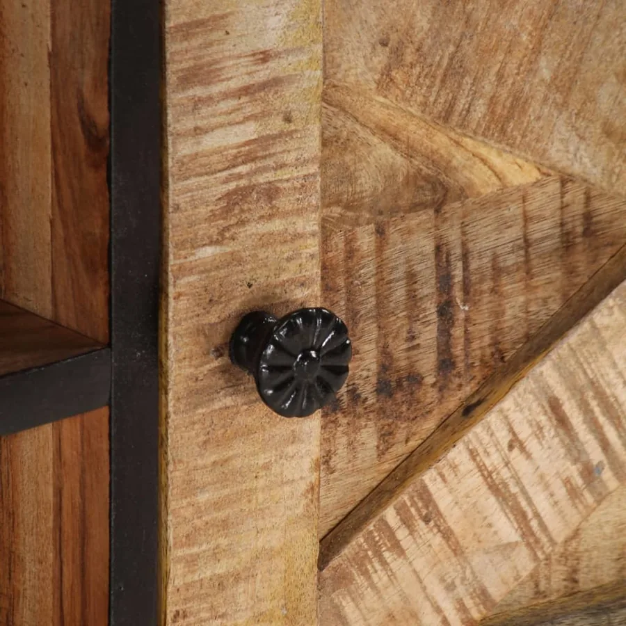 Meuble TV 140x30x46 cm Bois de manguier brut et d'acacia massif - 8