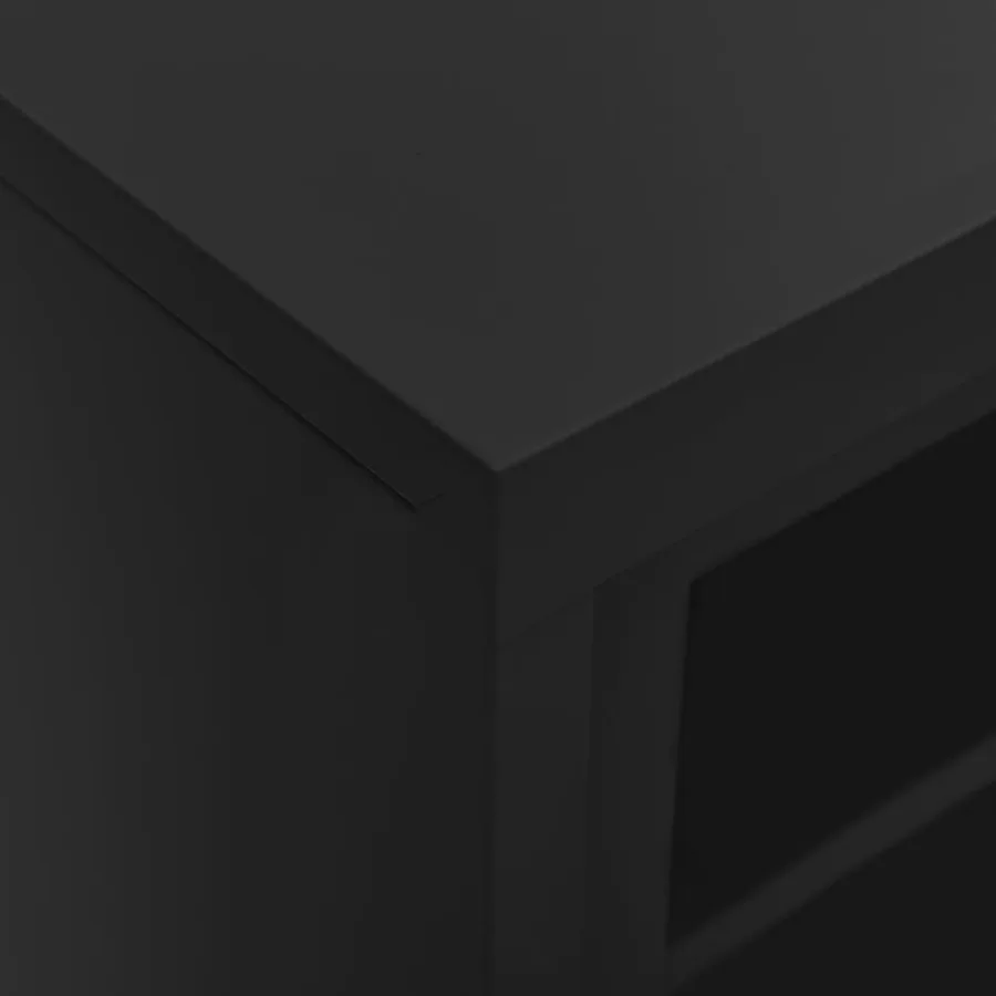 Armoire à portes coulissantes avec jardinière Anthracite Acier - 7
