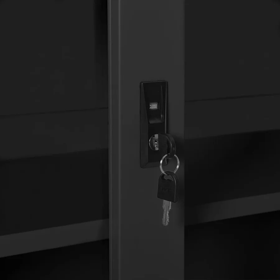 Armoire à portes coulissantes avec jardinière Anthracite Acier - 8