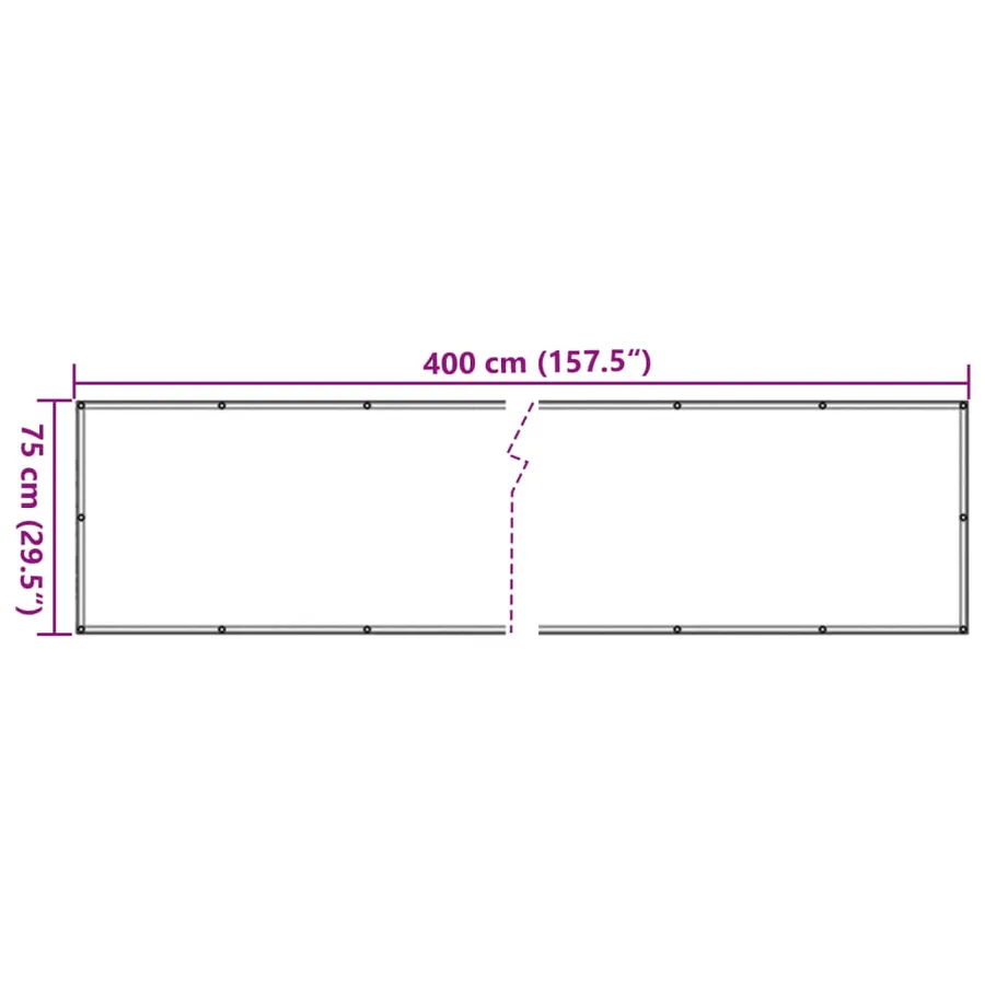 Écran de balcon en tissu Oxford 75x400 cm Beige - 6