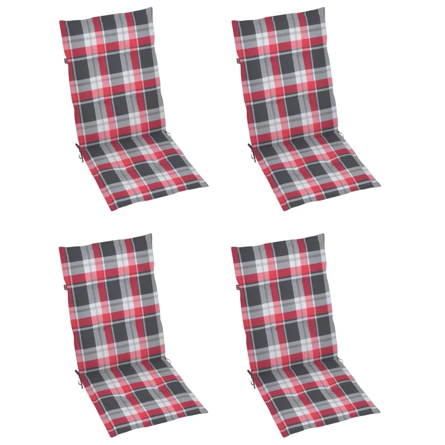 Chaises inclinables de jardin lot de 3 et coussins Bois acacia - 6