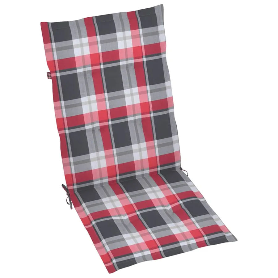 Chaises inclinables de jardin et coussins lot de 8 Teck solide - 7