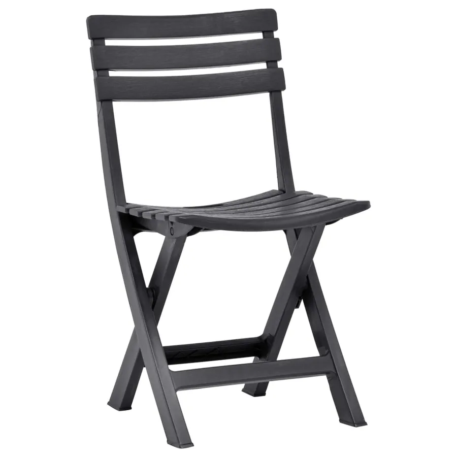 Chaises de jardin pliables lot de 2 Plastique Anthracite - 2