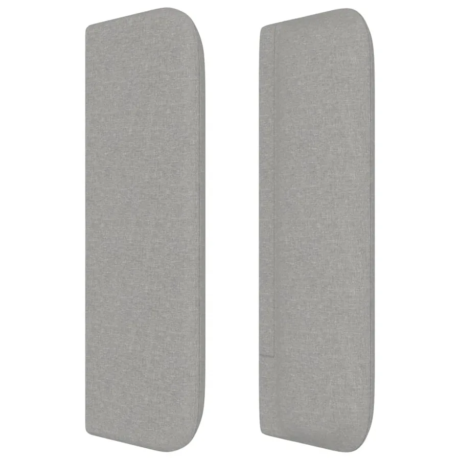 Tête de lit avec oreilles Gris clair 103x16x78/88 cm Tissu - 4