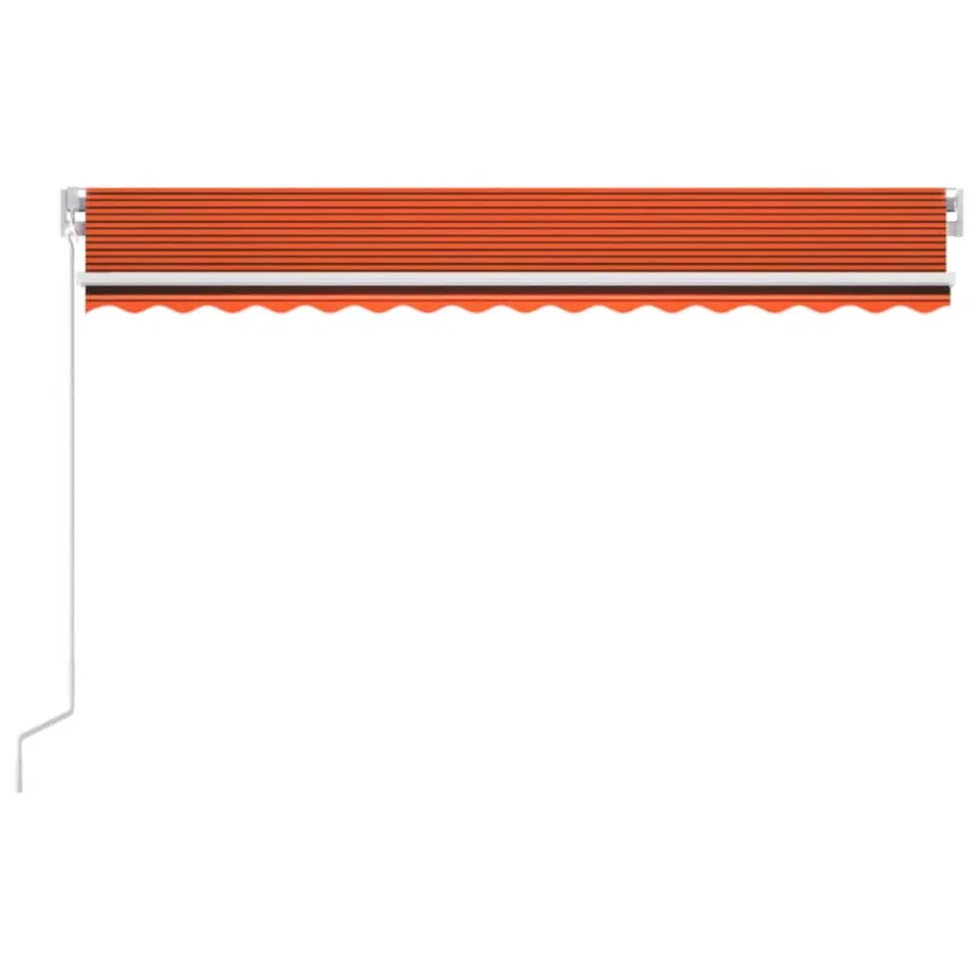 Auvent manuel rétractable 400x350 cm Orange et marron - 3