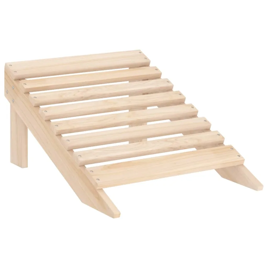 Chaise de jardin Adirondack avec pouf bois de sapin solide - 7