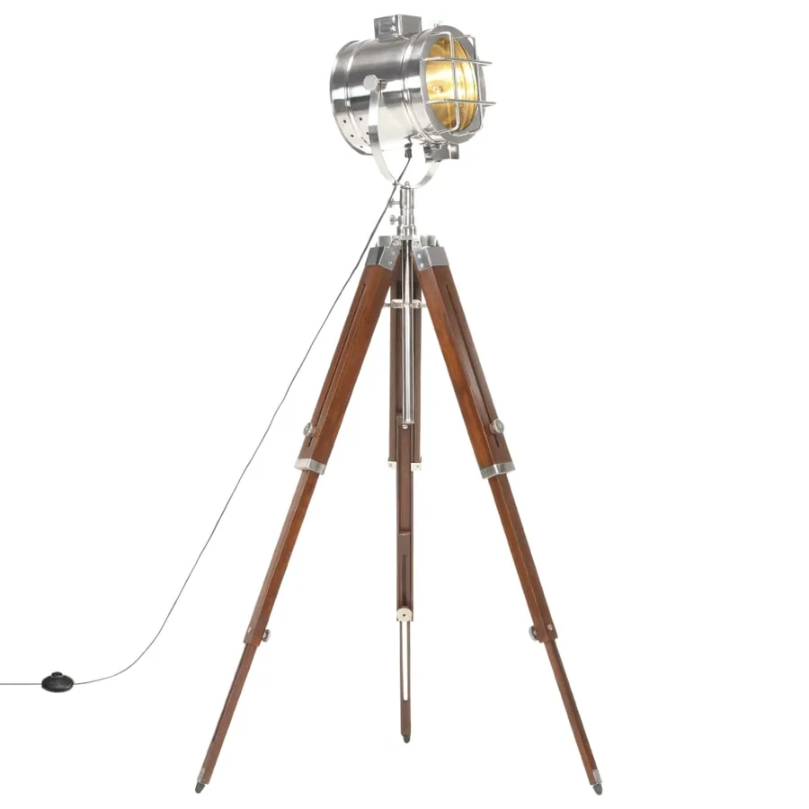 Lampadaire à trépied bois de manguier massif 165 cm