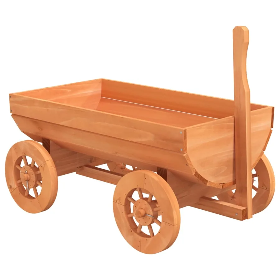 Chariot décoratif 70x43x54 cm bois massif de sapin - 2