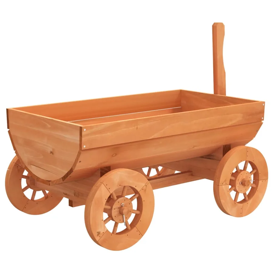 Chariot décoratif 70x43x54 cm bois massif de sapin - 6