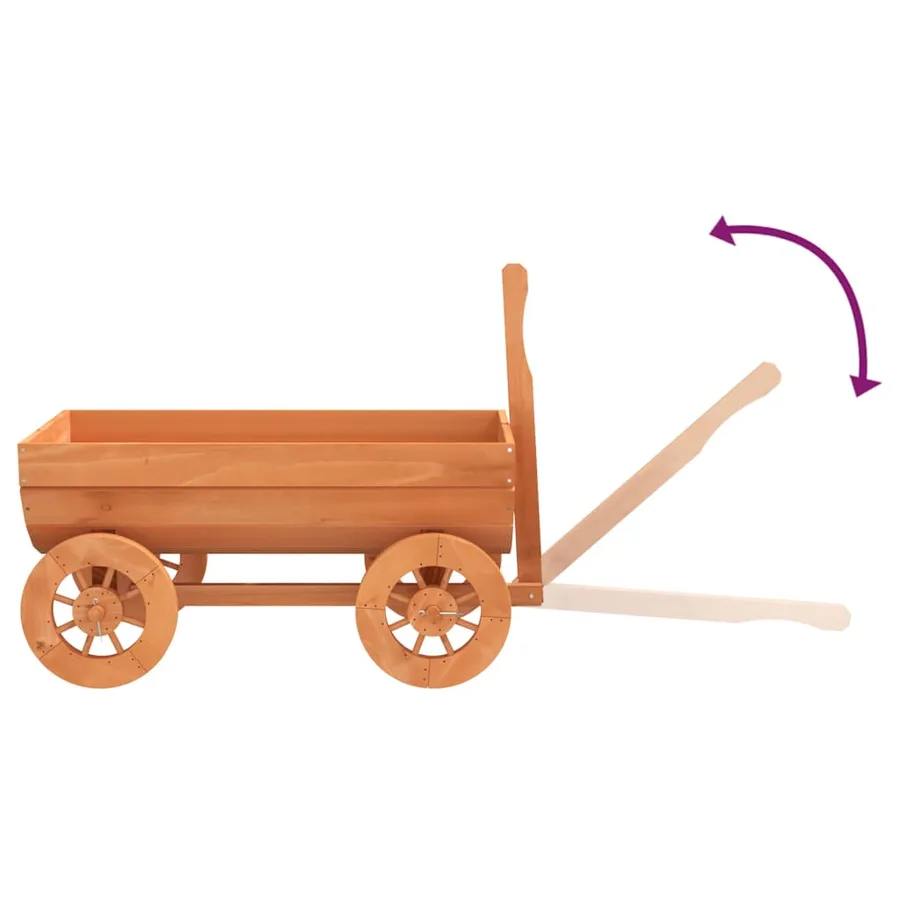 Chariot décoratif 70x43x54 cm bois massif de sapin - 7