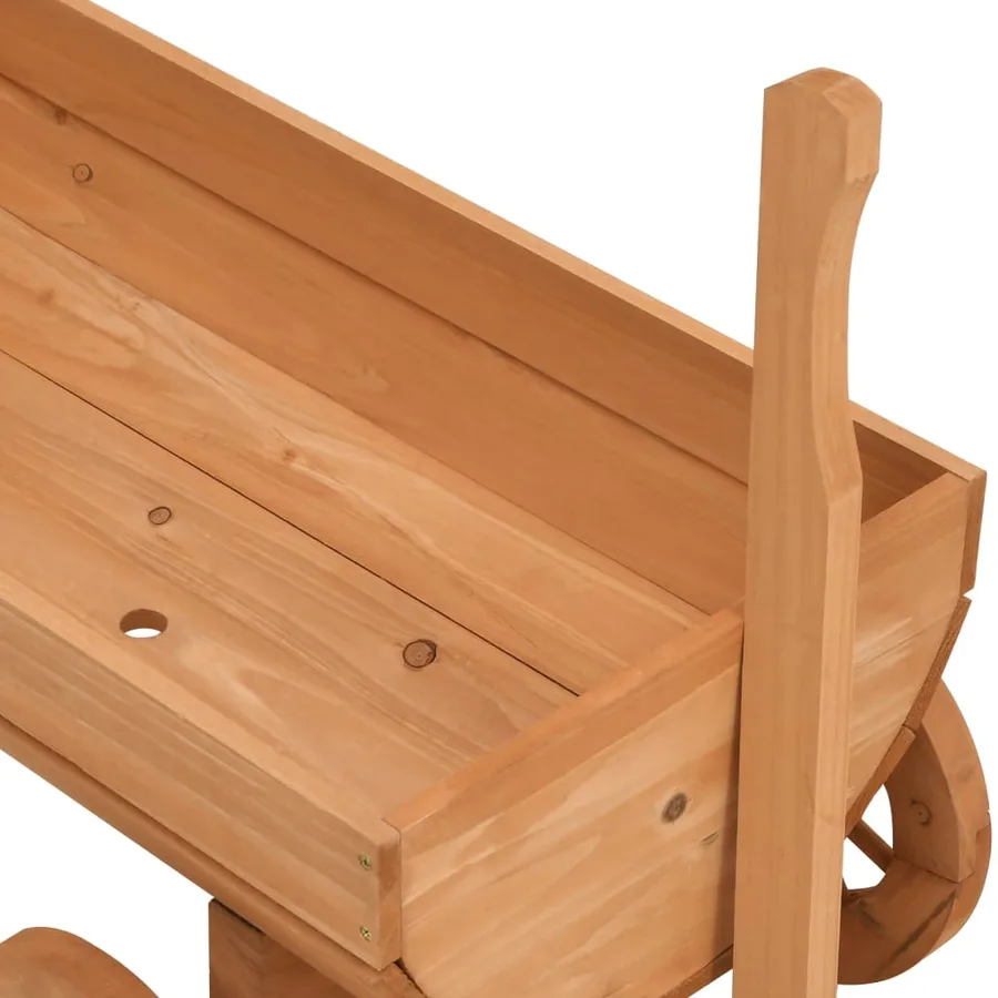 Chariot décoratif 70x43x54 cm bois massif de sapin - 8