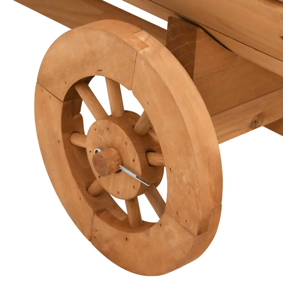 Chariot décoratif 70x43x54 cm bois massif de sapin - 9