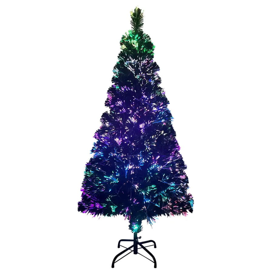 Sapin de Noël artificiel avec support vert 150 cm fibre optique - 3