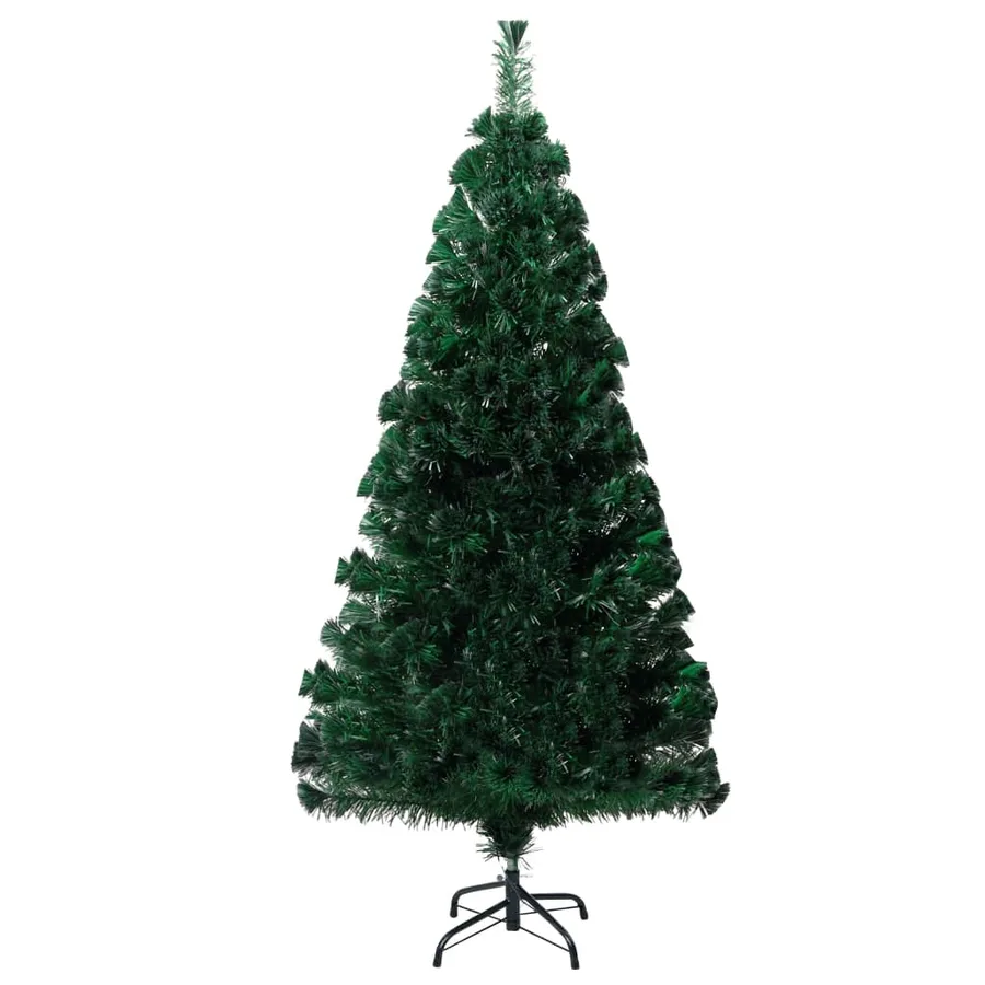 Sapin de Noël artificiel avec support vert 150 cm fibre optique - 4