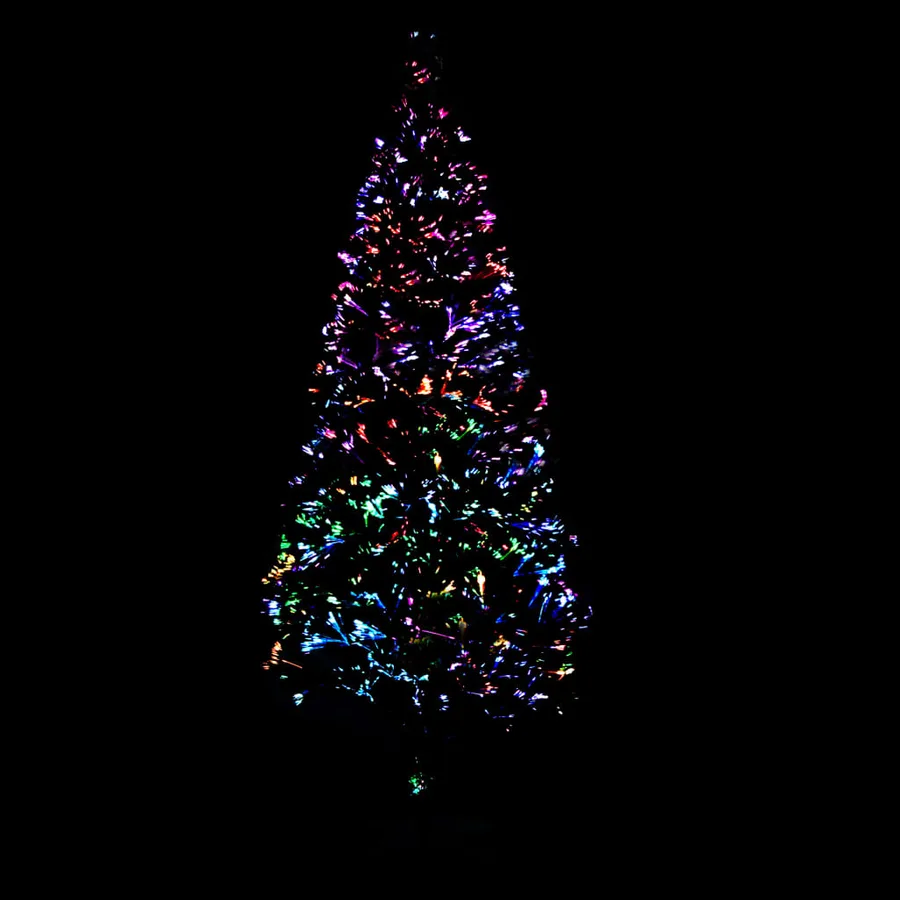 Sapin de Noël artificiel avec support vert 150 cm fibre optique - 5