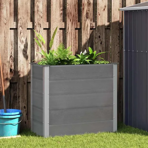 Lit surélevé de jardin WPC 100x50x91 cm Gris