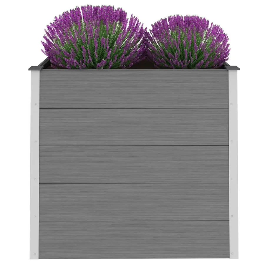 Lit surélevé de jardin WPC 100x50x91 cm Gris - 3