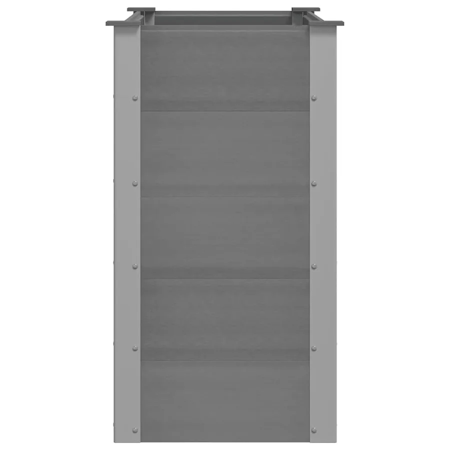 Lit surélevé de jardin WPC 100x50x91 cm Gris - 5