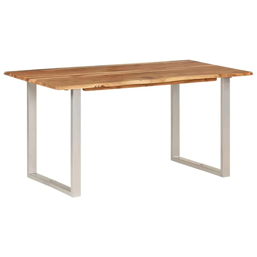 Table de salle à manger 154x80x76 cm Bois d'acacia solide - 13