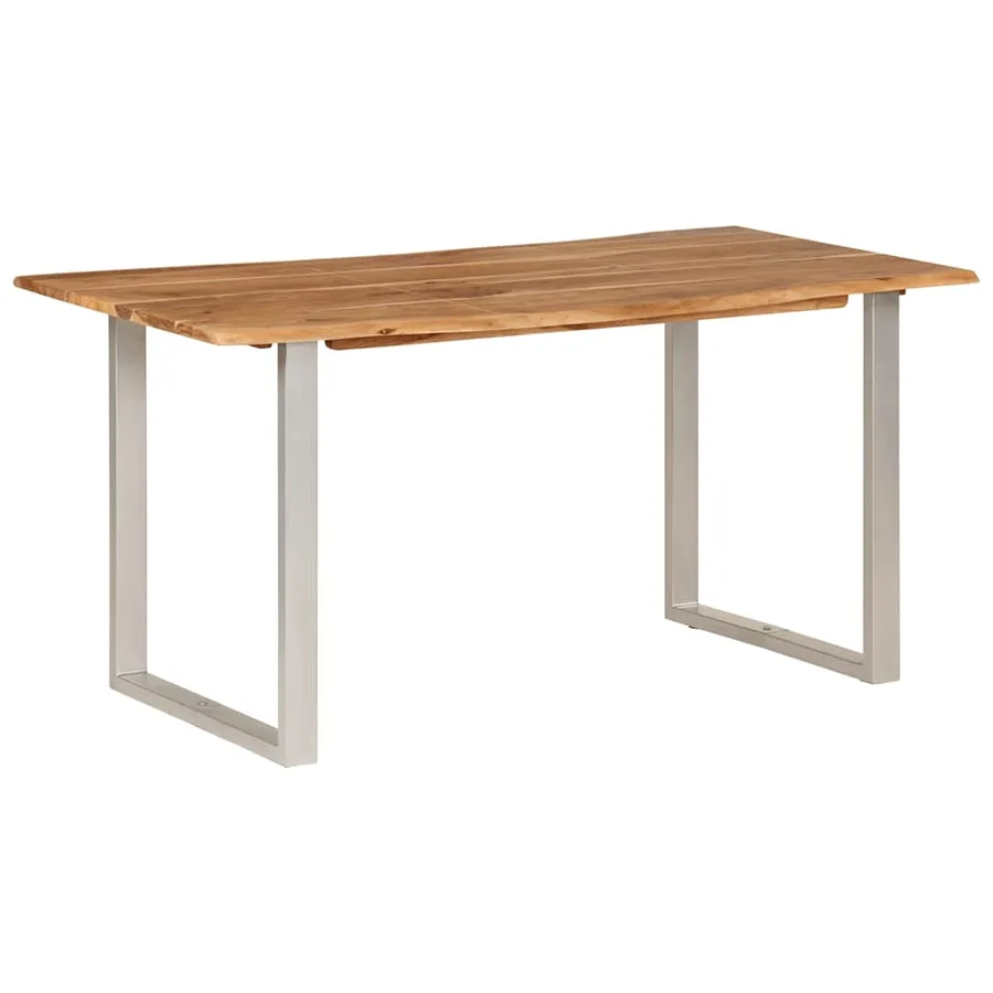 Table de salle à manger 154x80x76 cm Bois d'acacia solide - 2