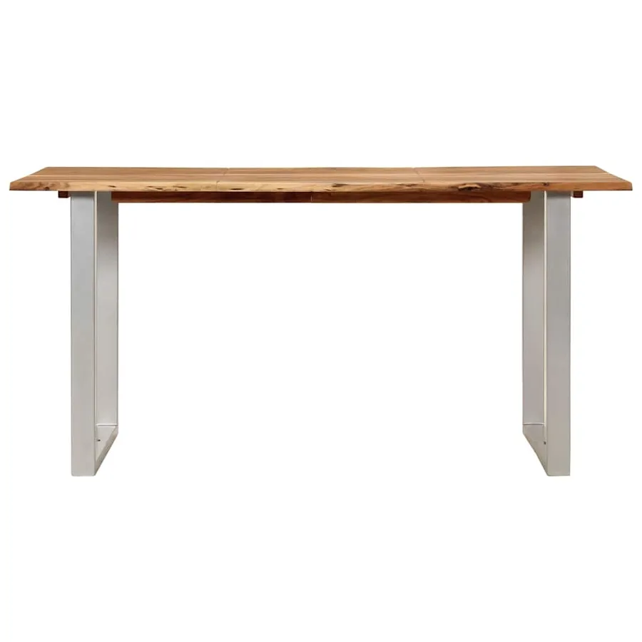 Table de salle à manger 154x80x76 cm Bois d'acacia solide - 4