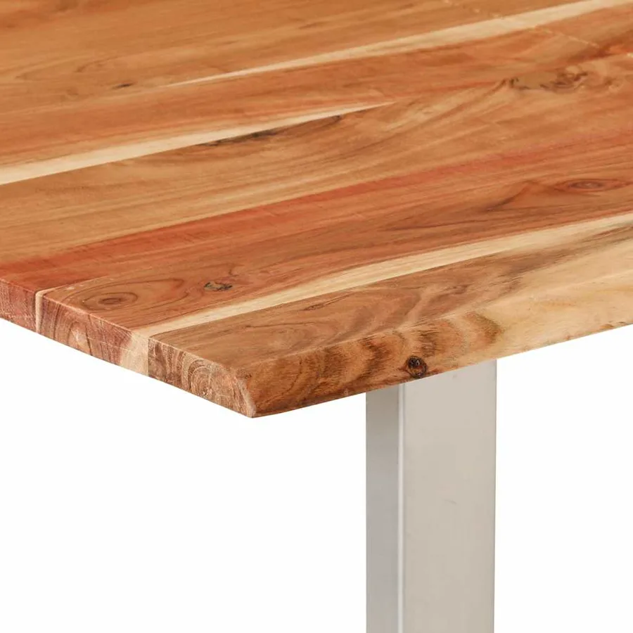 Table de salle à manger 154x80x76 cm Bois d'acacia solide - 7
