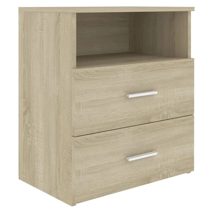 Tables de chevet 2 pcs Chêne sonoma 50x32x60 cm - 4