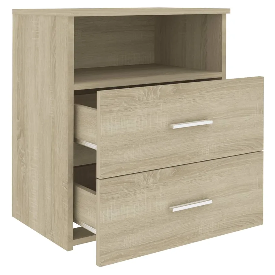 Tables de chevet 2 pcs Chêne sonoma 50x32x60 cm - 5