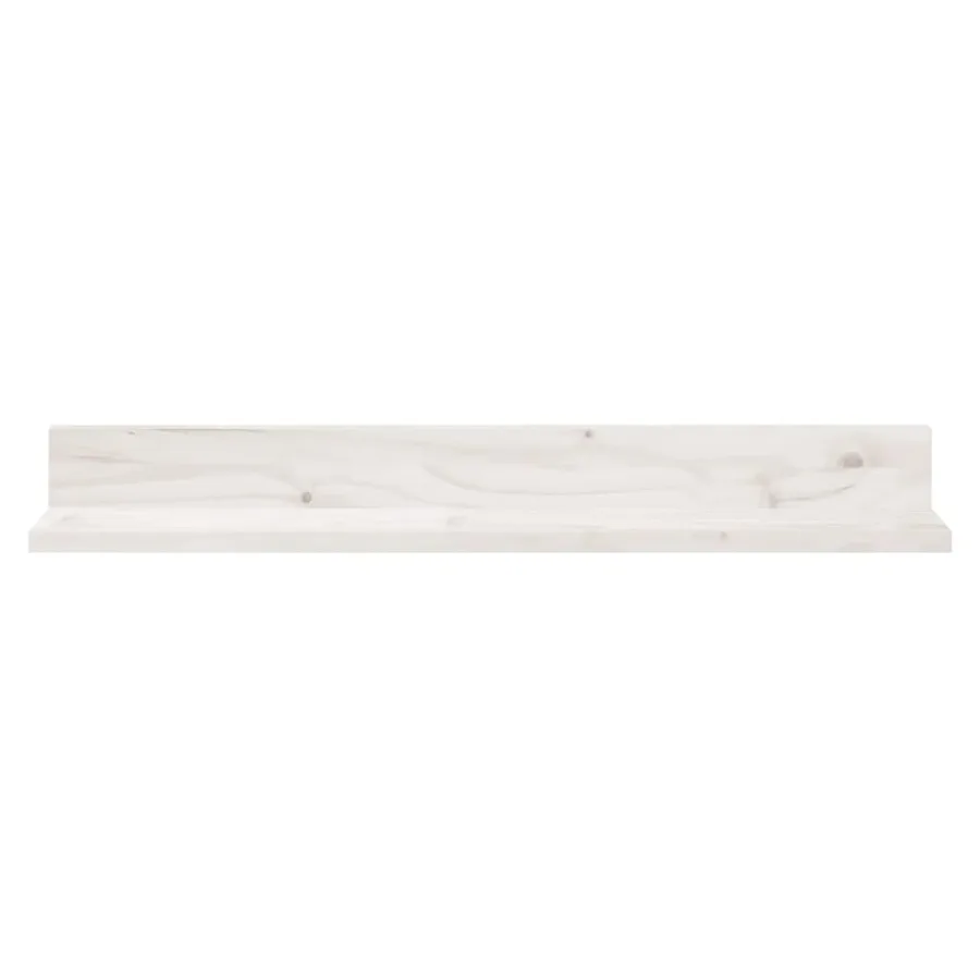 Étagères murales 2 pcs Blanc 80x11x9 cm Bois de pin massif - 3