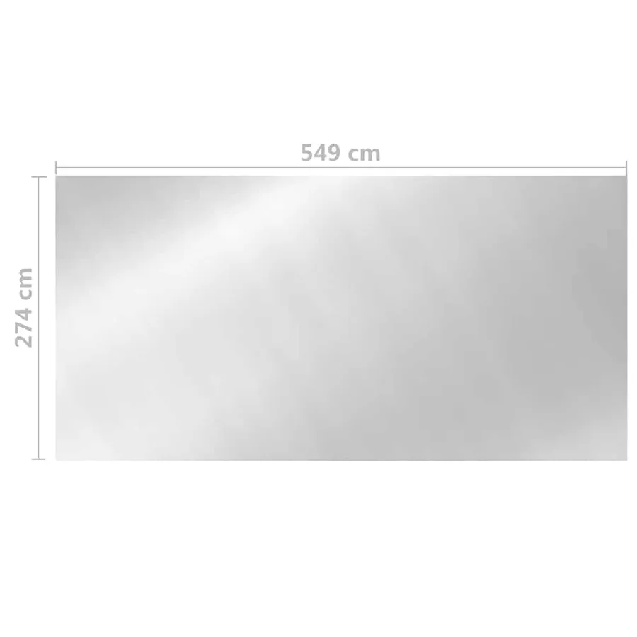 Couverture de piscine Argenté 549x274 cm PE - 5