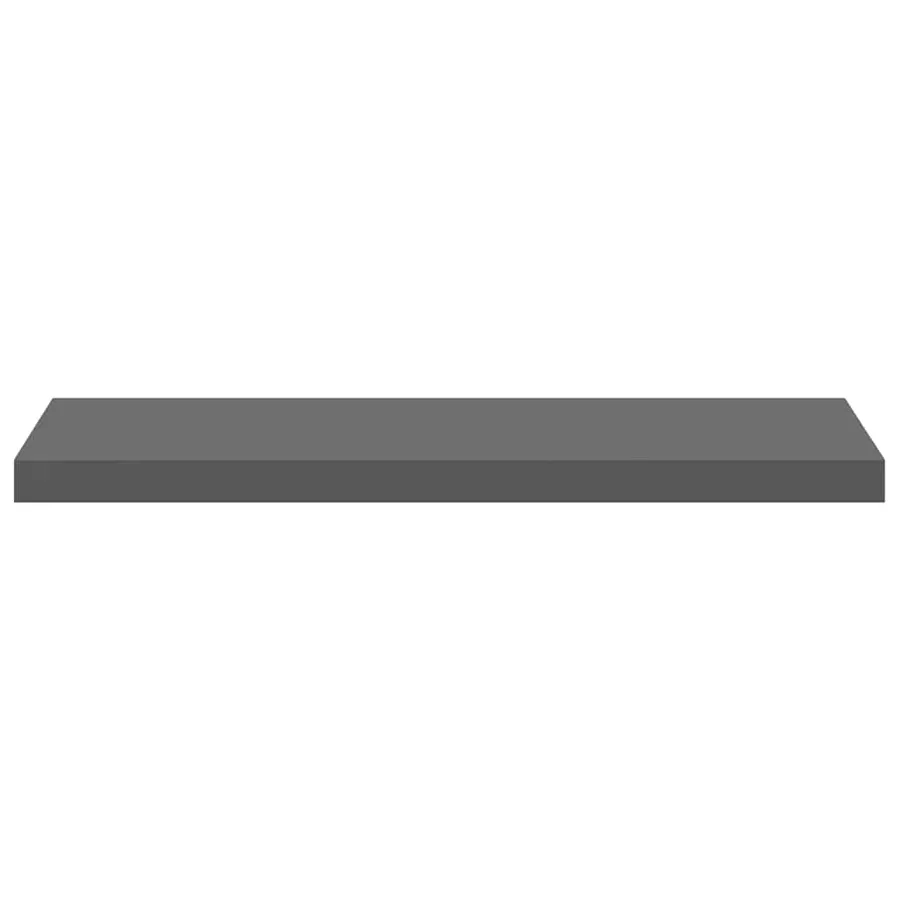 Étagère murale flottante Gris brillant 80x23,5x3,8 cm MDF - 6