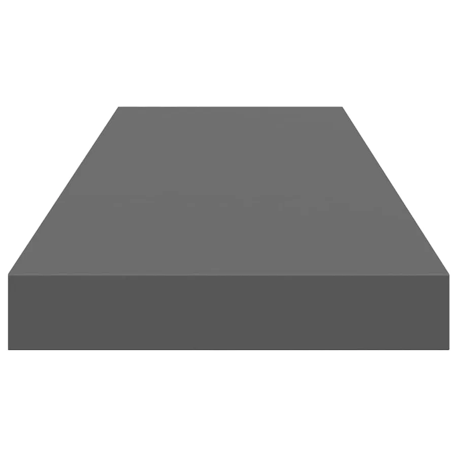 Étagère murale flottante Gris brillant 80x23,5x3,8 cm MDF - 7