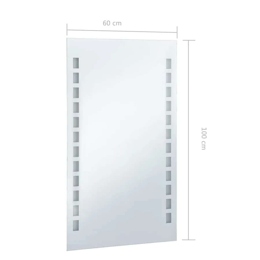 Miroir mural à LED pour salle de bains 60x100 cm - 8