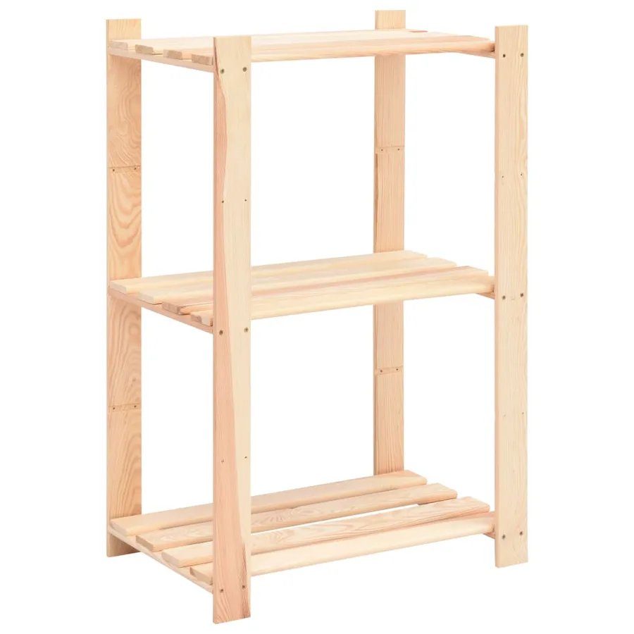 Étagères de rangement à 3 niveaux 3 pcs 60x38x90 cm Pin 150 kg - 3
