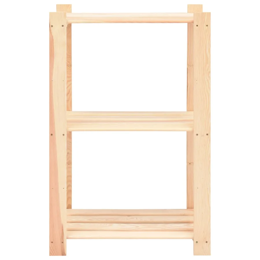Étagères de rangement à 3 niveaux 3 pcs 60x38x90 cm Pin 150 kg - 4