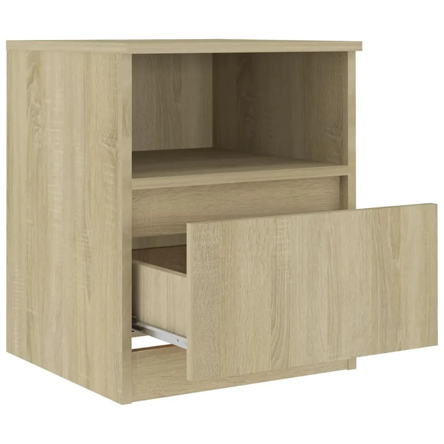Table de chevet chêne sonoma 40x40x50 cm bois d'ingénierie - 4