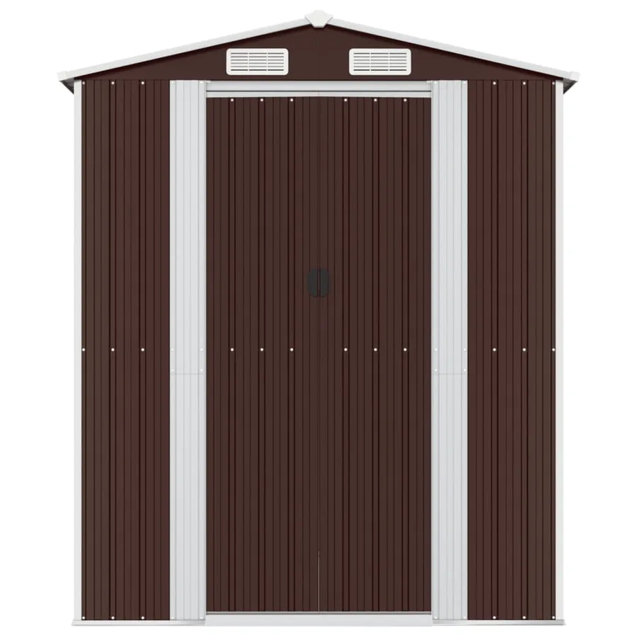 Abri de jardin Marron foncé 192x855x223 cm Métal galvanisé - 3