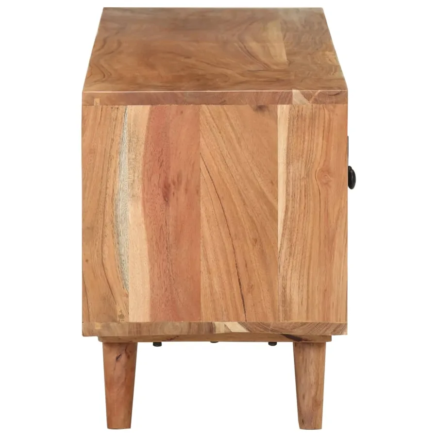 Meuble TV 115x30x39 cm Bois d'acacia massif - 4