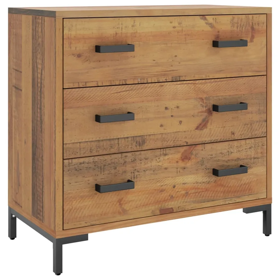 Commode 75x35x70 cm Bois de pin massif - 2