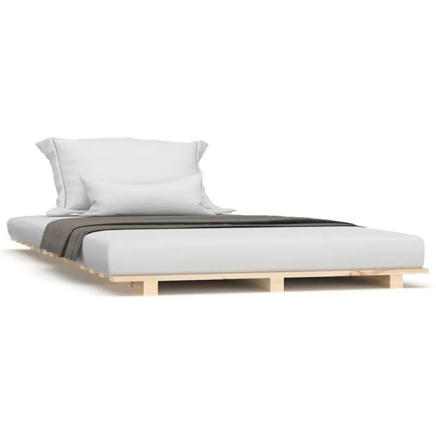 Cadre de lit sans matelas 90x190 cm bois de pin massif - 2