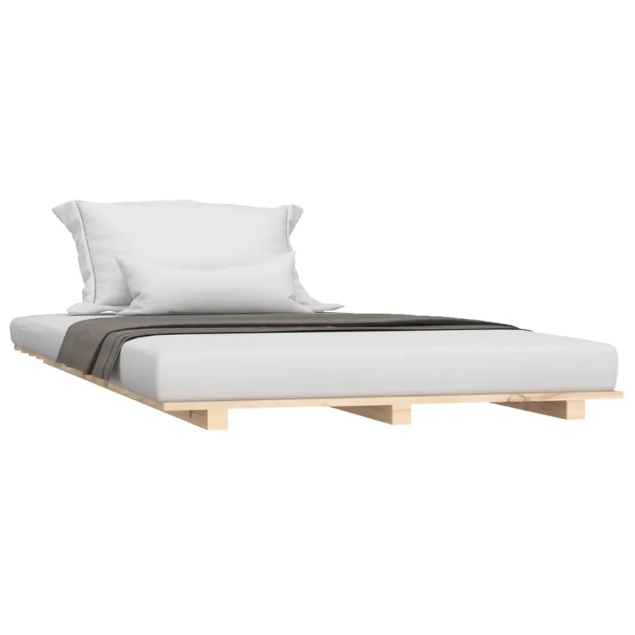 Cadre de lit sans matelas 90x190 cm bois de pin massif - 3