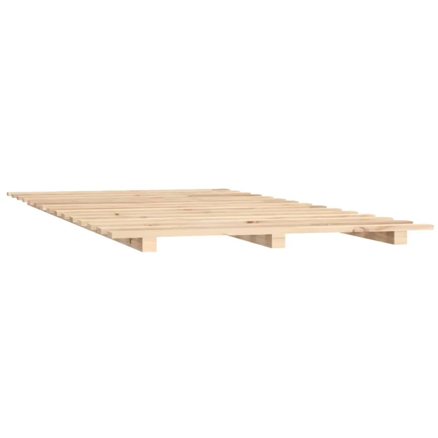 Cadre de lit sans matelas 90x190 cm bois de pin massif - 4