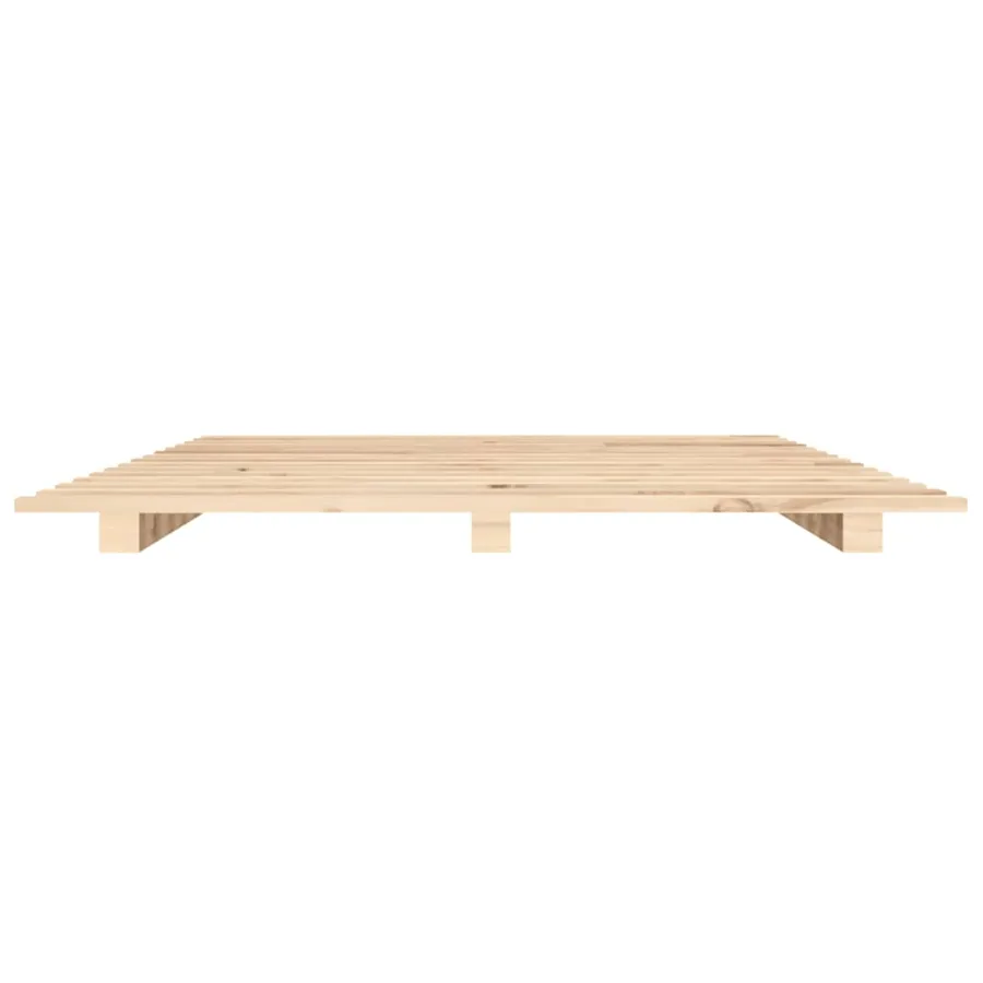 Cadre de lit sans matelas 90x190 cm bois de pin massif - 5