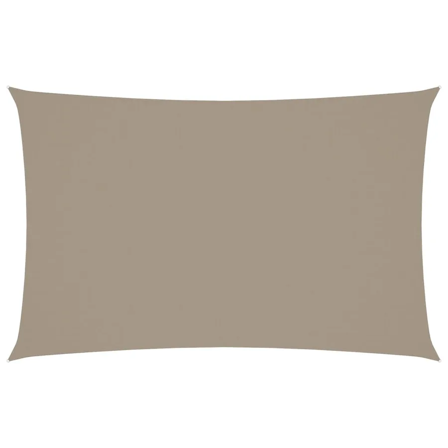Voile de parasol tissu oxford rectangulaire 4x7 m taupe - 2