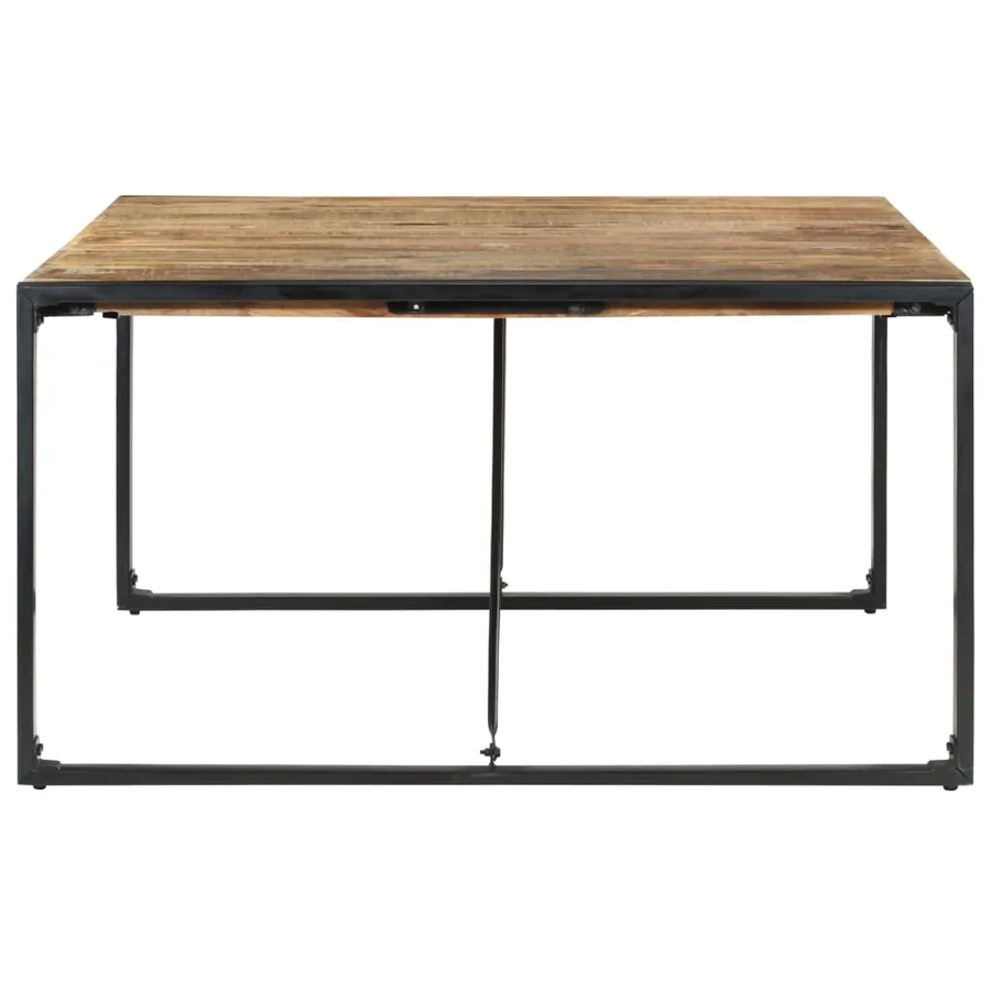 Table à manger 140x140x75 cm Bois de manguier brut - 3